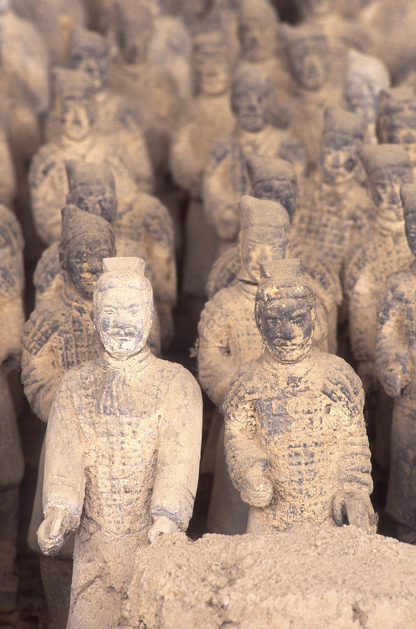 Miniature Terracota Warriors, Shenzen, Guangdong Province, China Photograph by Dallas and John Heaton