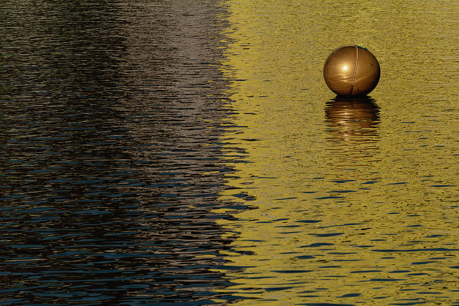 Minimal Golden Buoy Photograph by Martin Vorel Minimalist Photography