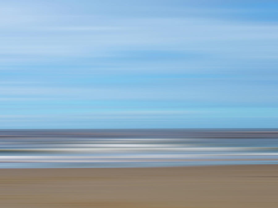 Minimal Landscape - Beach Sky and Waves Photograph by Philip Openshaw