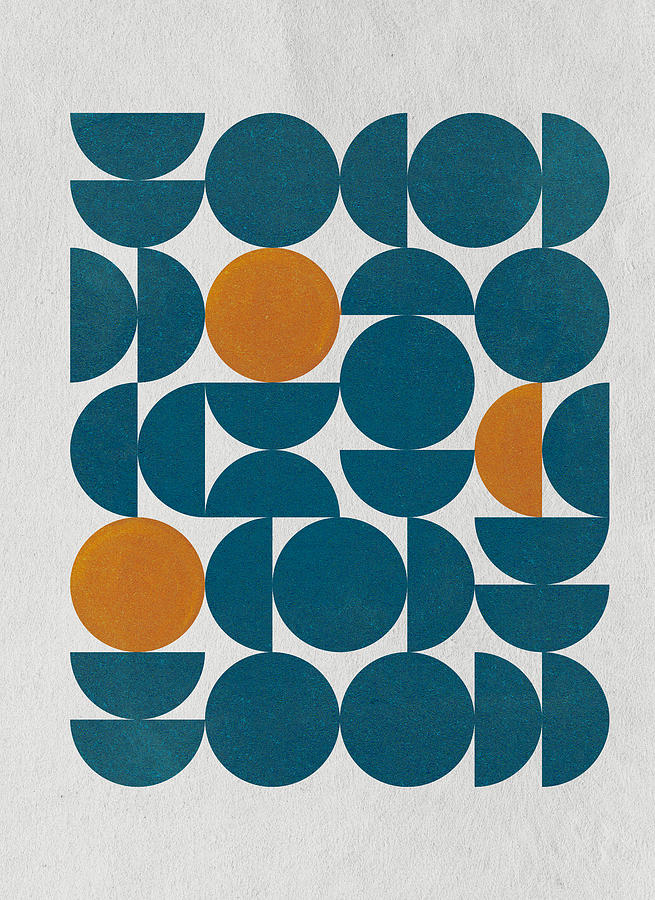 Minimal Mid-Century Abstract Digital Art by Mike Taylor
