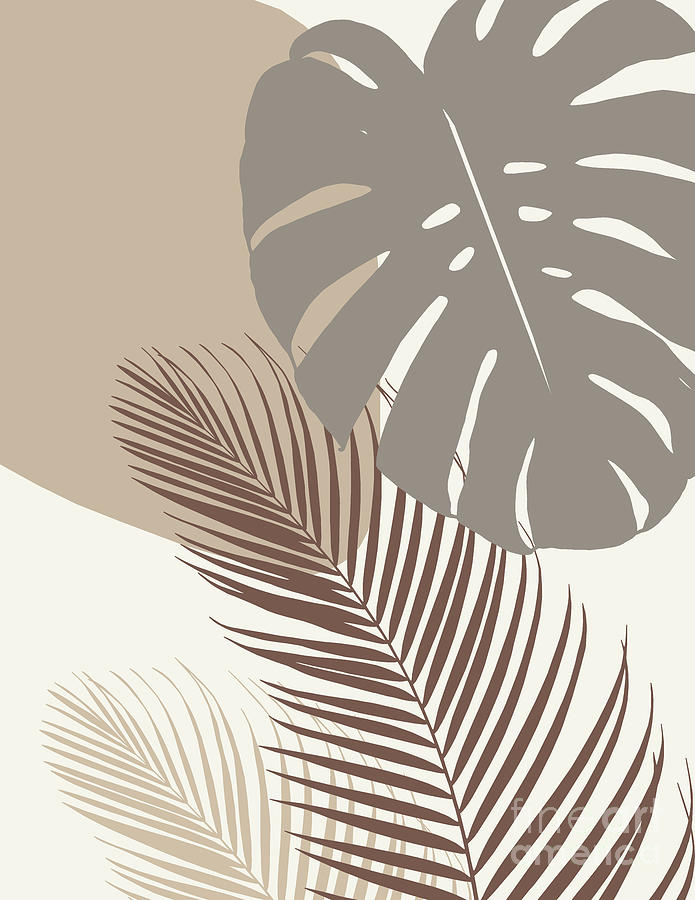 Minimal Monstera Palm Finesse #11 #tropical #decor #art Digital Art by ...