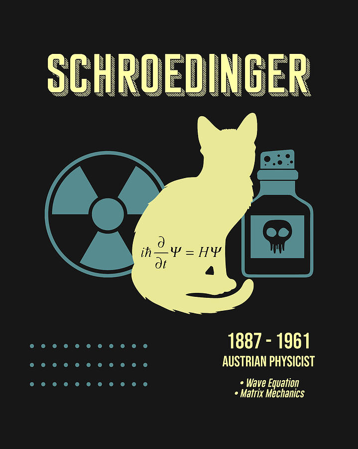 Vintage Digital Art - Minimal Science Posters - Erwin Schroedinger 01 - Physicist by Studio Grafiikka