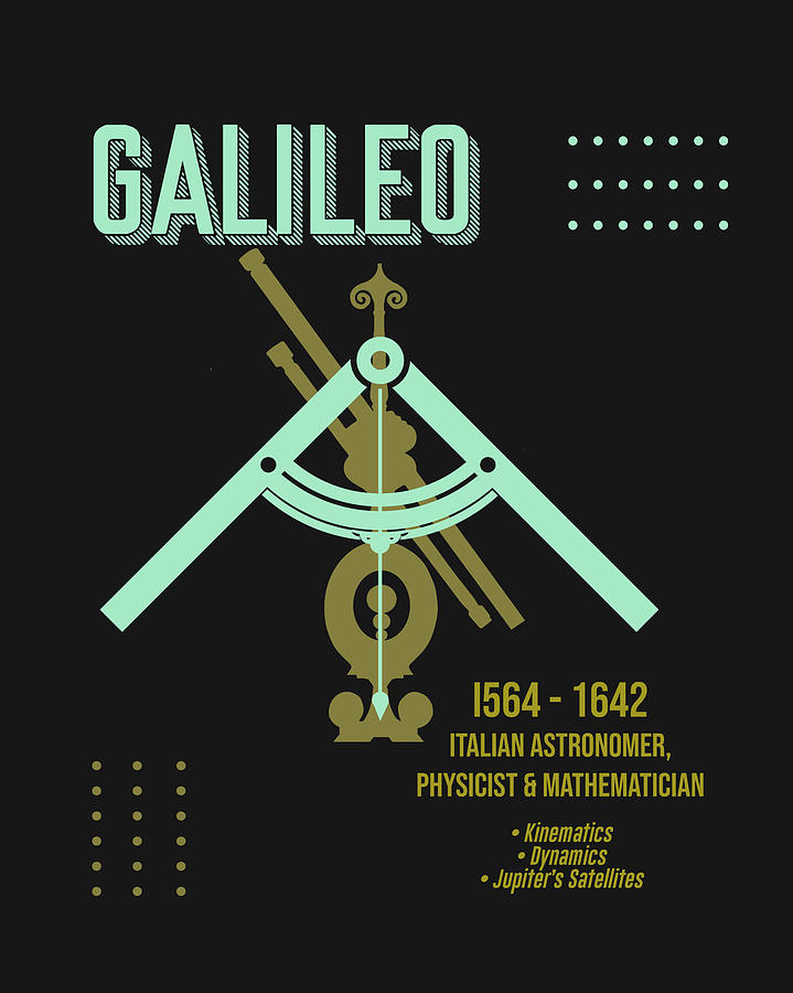 Tool Digital Art - Minimal Science Posters - Galileo Galilei 01 - Astronomer, Physicist, Mathematician by Studio Grafiikka