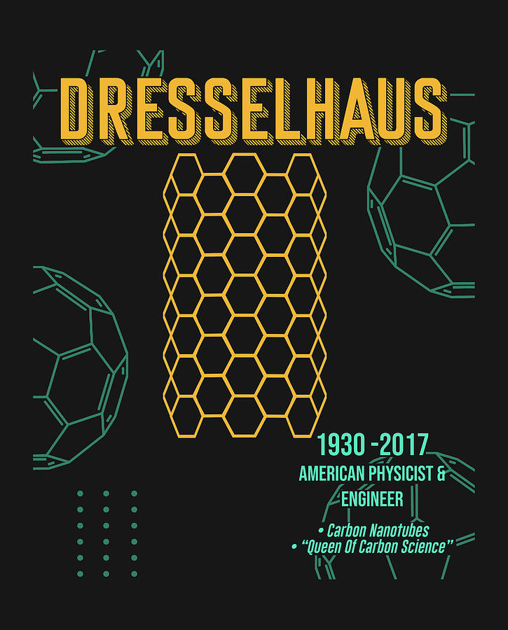 Tool Digital Art - Minimal Science Posters - Mildred Dresselhaus 01 - Physicist, Engineer by Studio Grafiikka