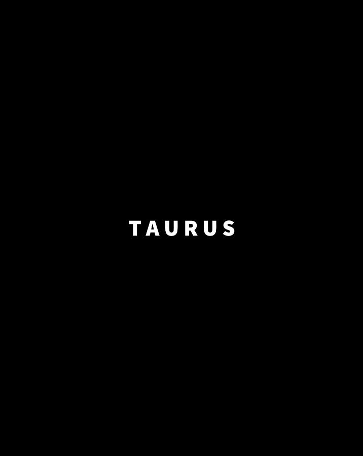 Minimal Taurus Lettering Astrology Zodiac Sign Drawing by Lucy Wilk