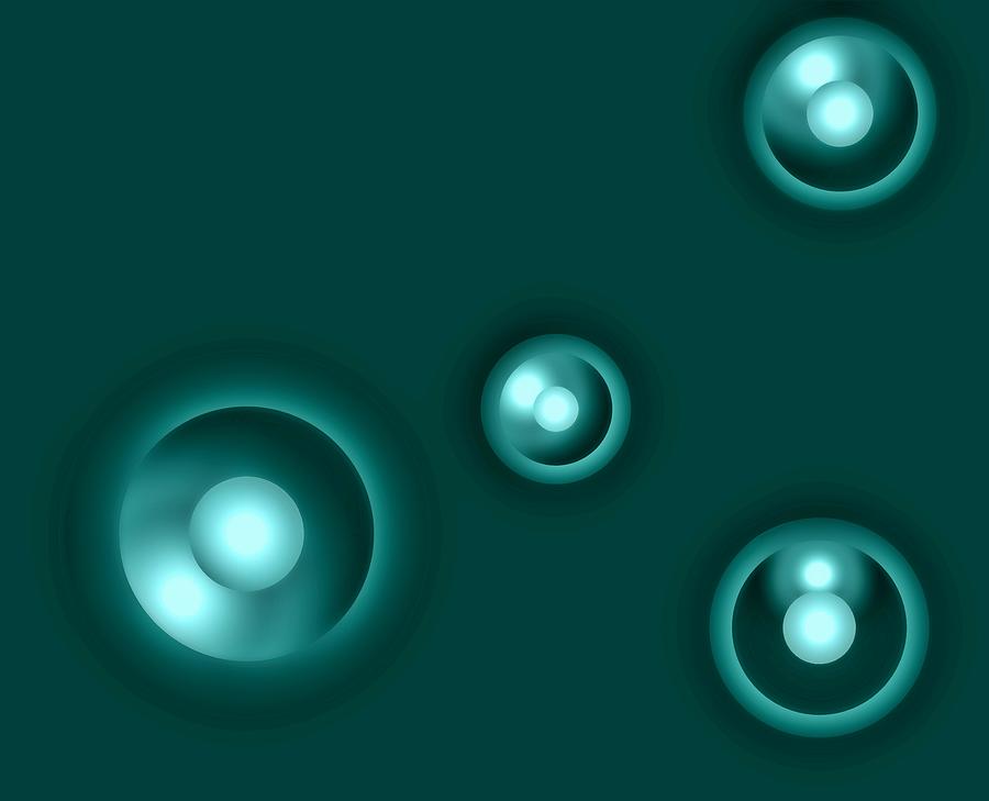 Minimalised Abstract Beauty In Turquoise Digital Art by Joan Stratton