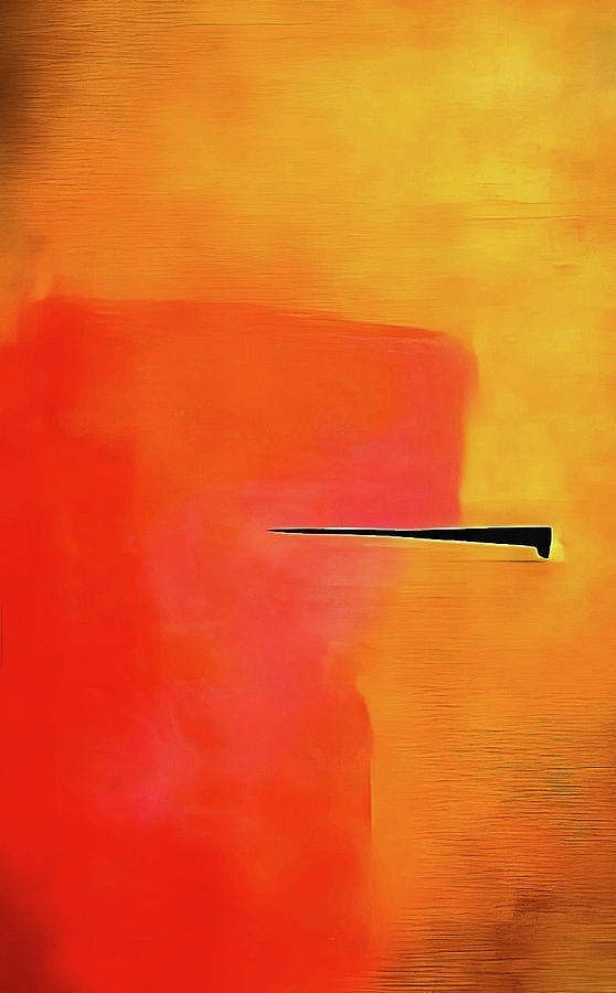 Minimalist Abstract Art Orange and Red Painting by Matthias Hauser