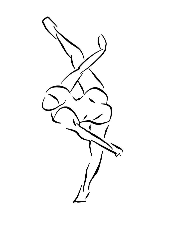 Isolated, Sketch With Lines Dancing Girl Ballerina, Ballet Royalty Free  SVG, Cliparts, Vectors, and Stock Illustration. Image 154235299.