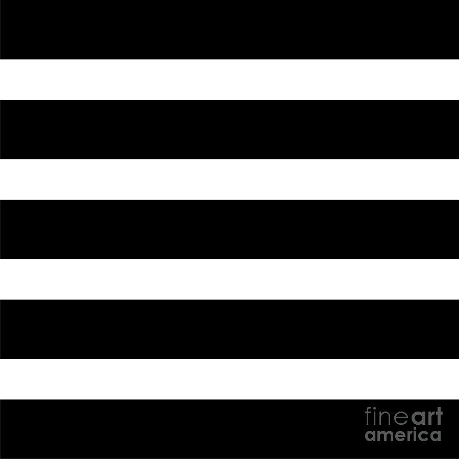 Minimalist Black and White Stripes Digital Art by Christie Olstad