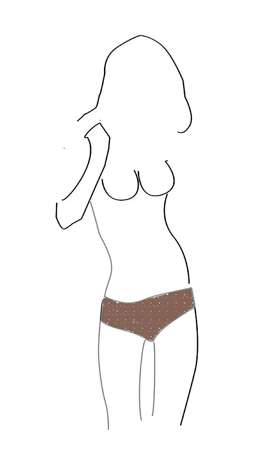 Minimalist Nude Line Drawing V Mixed Media By Brian Reaves Fine Art