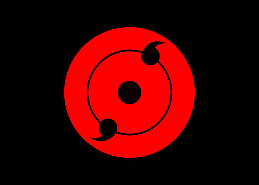 Minimalist Sharingan Digital Art by Yoyo Di