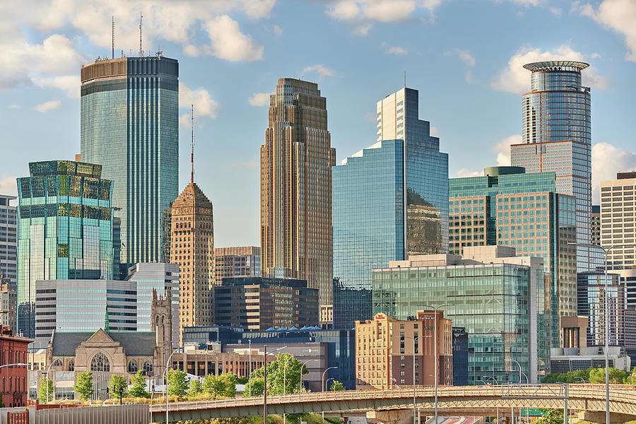 Minneapolis city skyline Photograph by Jim Hughes