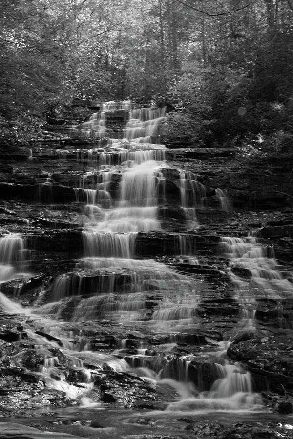 Minnehaha Falls 1 BW -  Georgia Photograph by Richard Krebs