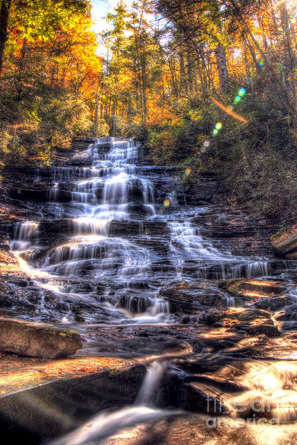 Minnehaha Falls Georgia Autumn Colors Photograph by Charlene Cox