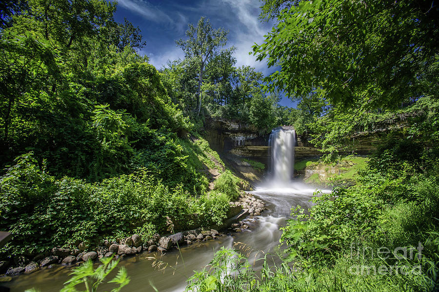 Minnehaha Falls In Green Photograph