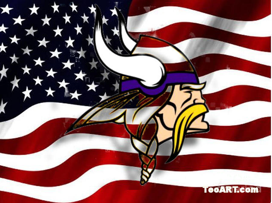 Minnesota Vikings | wood flag