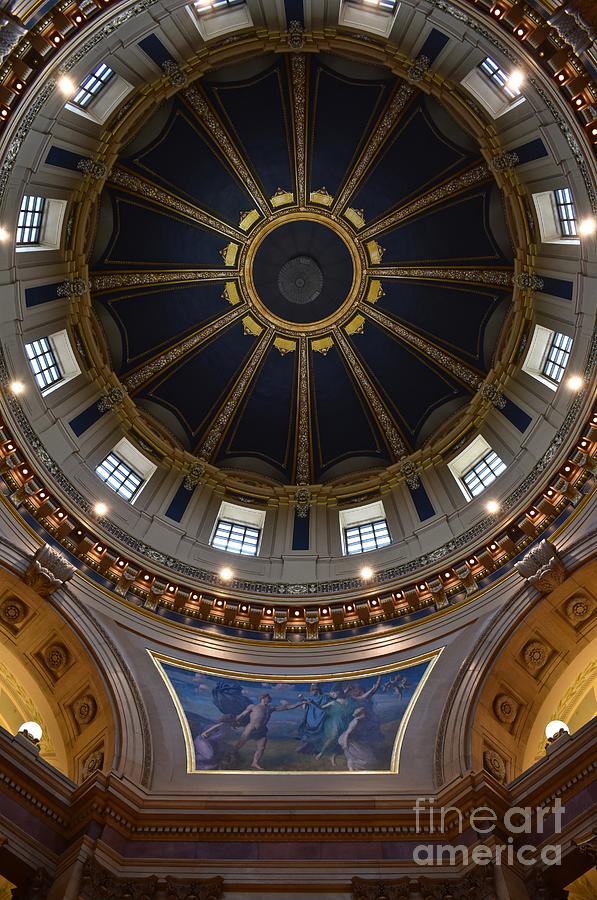 Minnesota Capitol Dome Ceiling Photograph by Ron Long