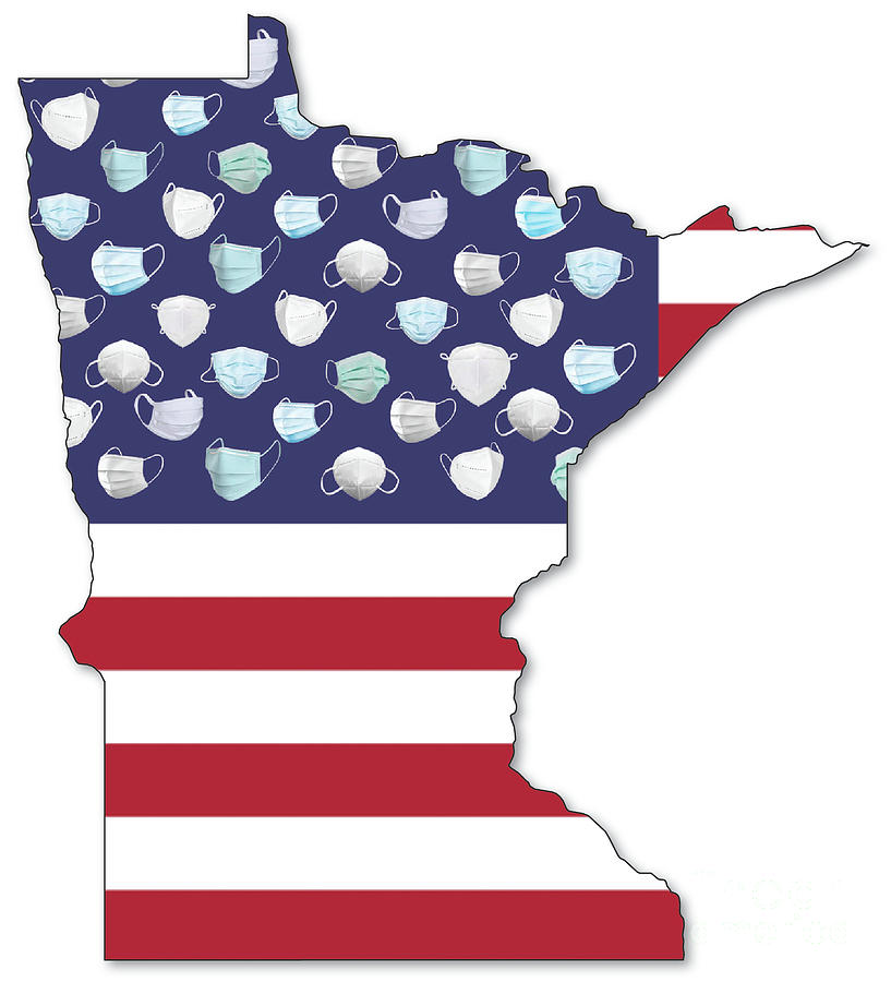 Minnesota State Map Digital Art by Fei A