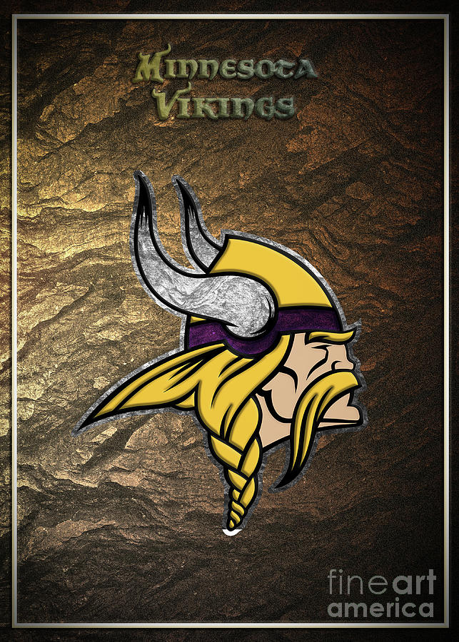 Minnesota Vikings Art Painting Canvas Art Print moss 