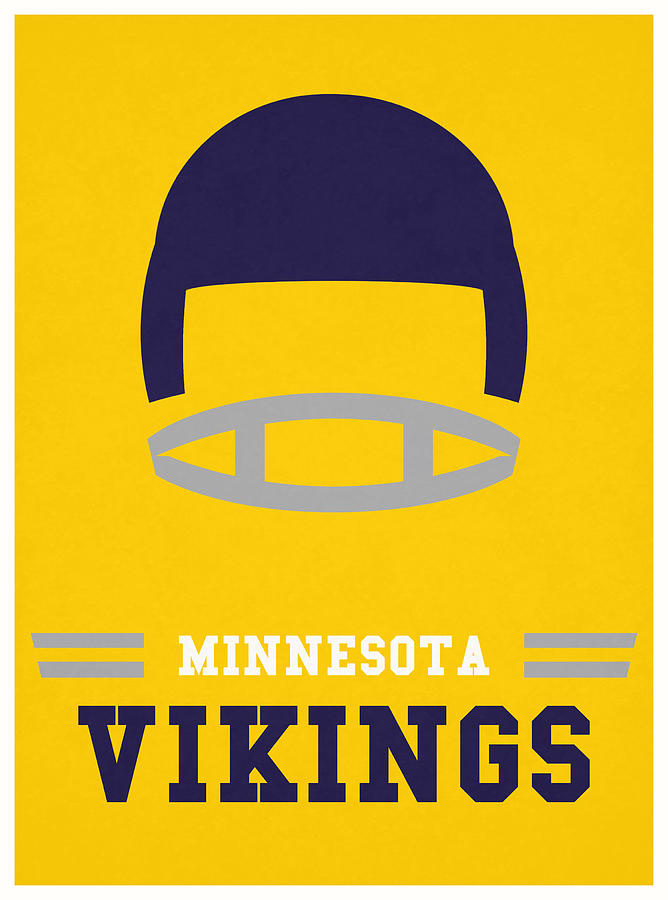 Minnesota Vikings Vintage Helmet Art 2 Mixed Media by Joe Hamilton ...