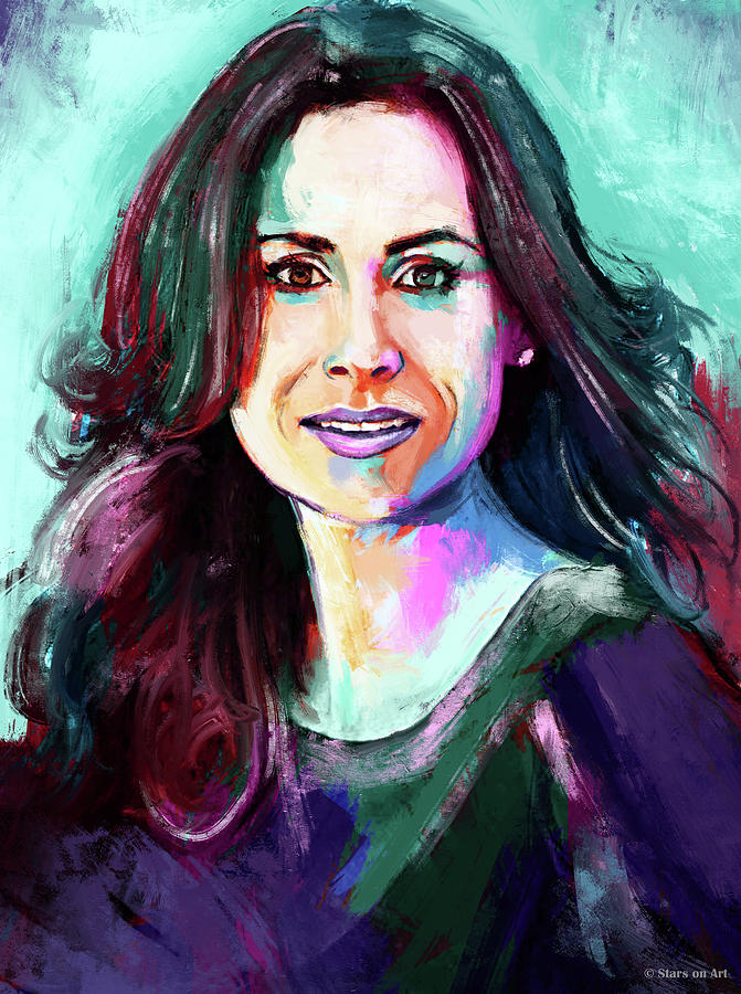 Hollywood Painting - Minnie Driver painting by Movie World Posters