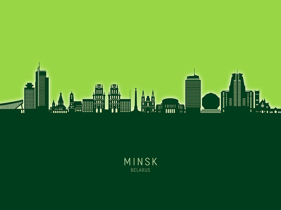 Minsk Belarus Skyline #91 Digital Art by Michael Tompsett - Fine Art ...