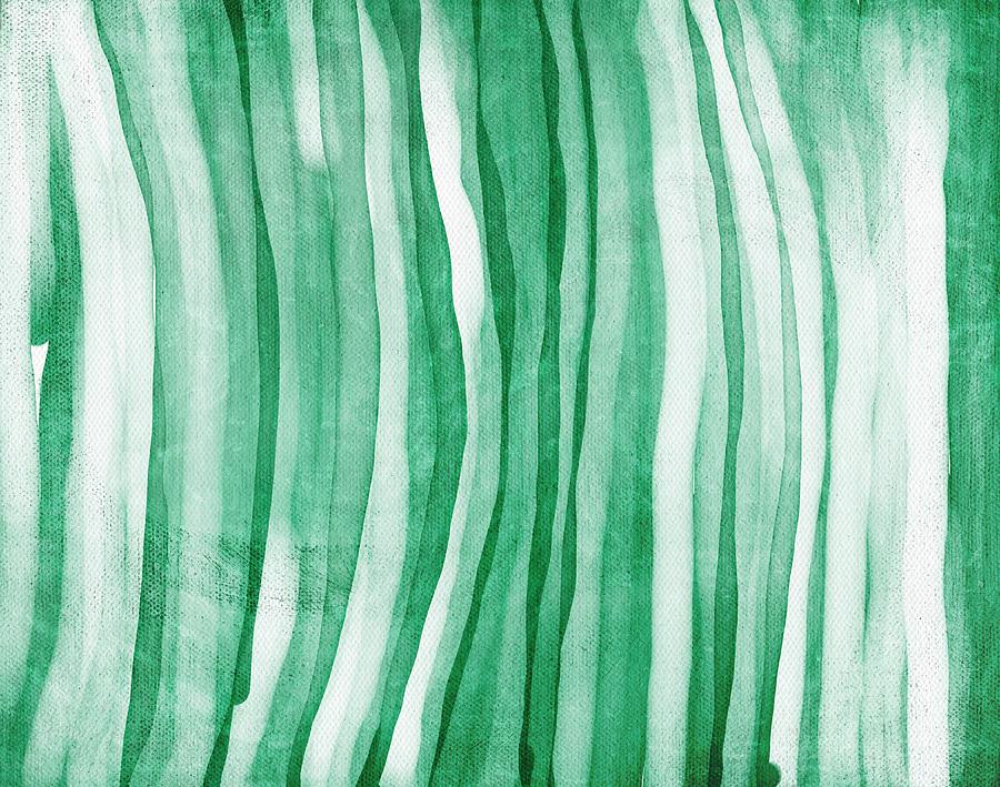Mint Fresh 2 Green Curved Lines Digital Art by Itsonlythemoon -