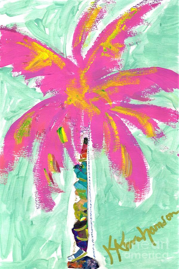 Mint Green Lily Palm 2020_110 Painting by Kristen Abrahamson