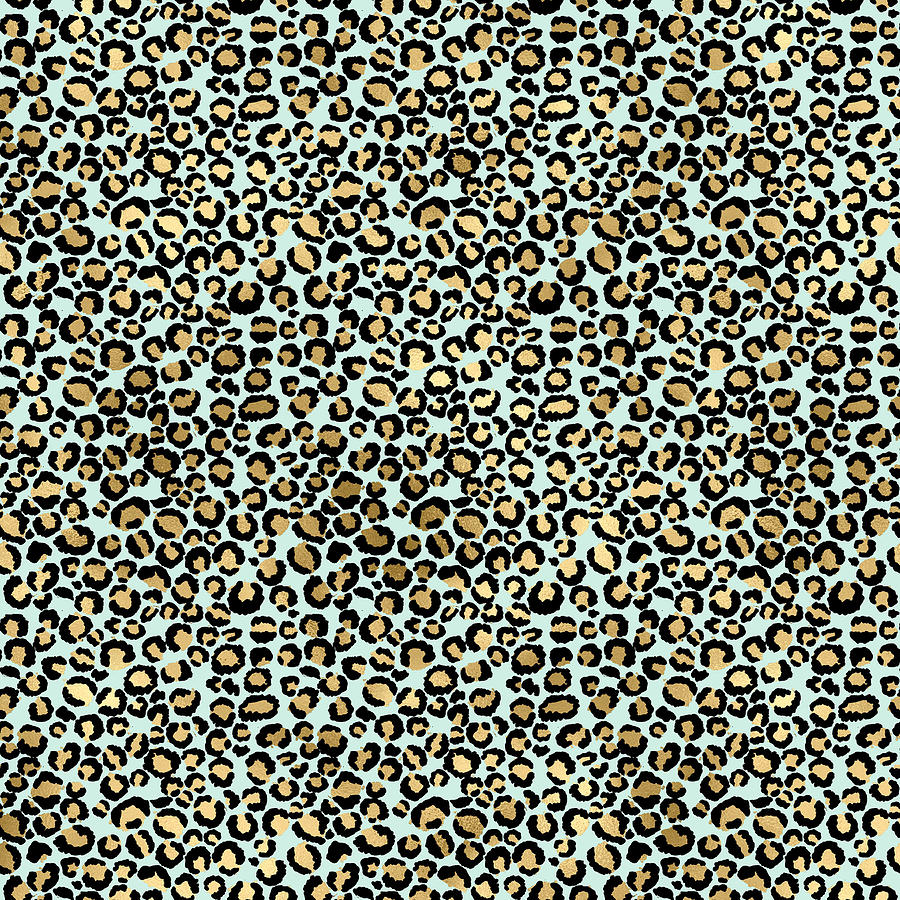 Mint Leopard Fur Pattern Small Photograph by Carrie Ann Grippo-Pike
