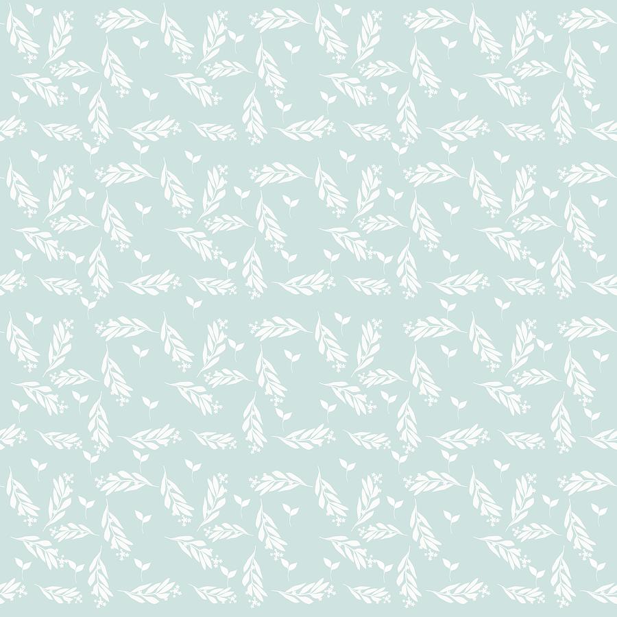 Minty Pattern Painting by Trilby Cole