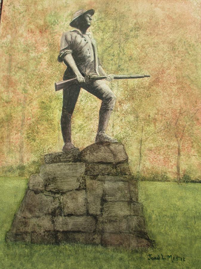 Minuteman Painting by Joan Mester | Fine Art America