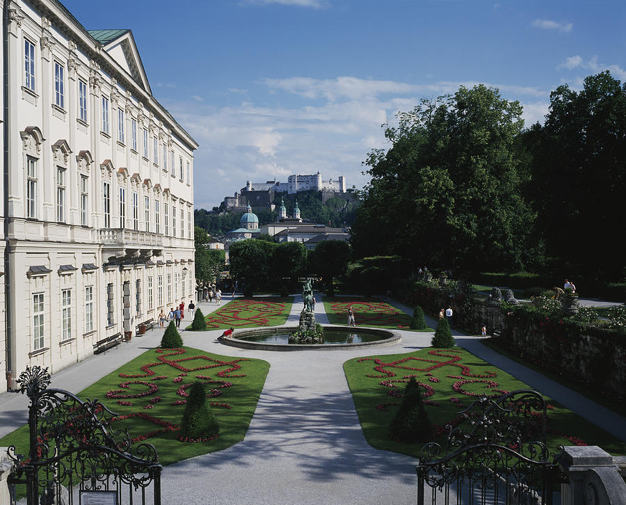 Mirabell Gardens and Hohensalzburg Fortress Photograph by Murat Taner
