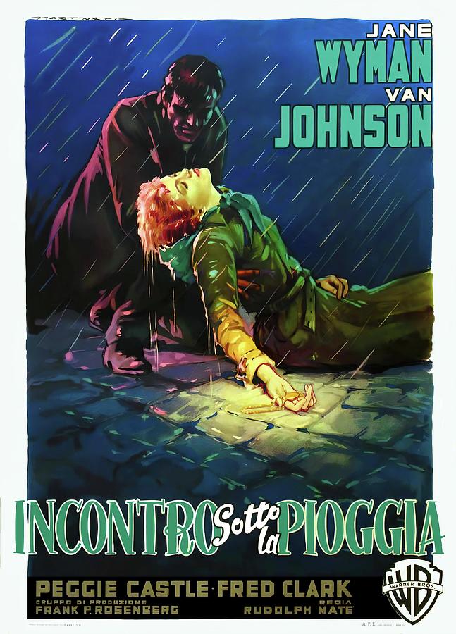Miracle in the Rain, 1956 - art by Luigi Martinati Mixed Media by Movie World Posters