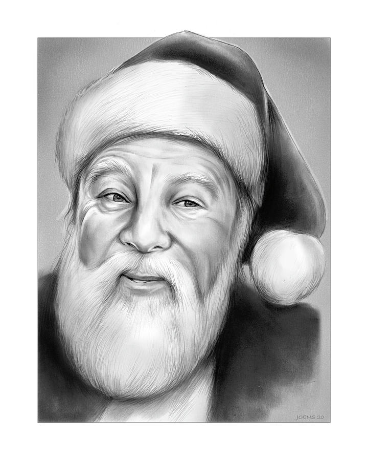 Realistic Drawing of Cute Older Santa · Creative Fabrica-nextbuild.com.vn