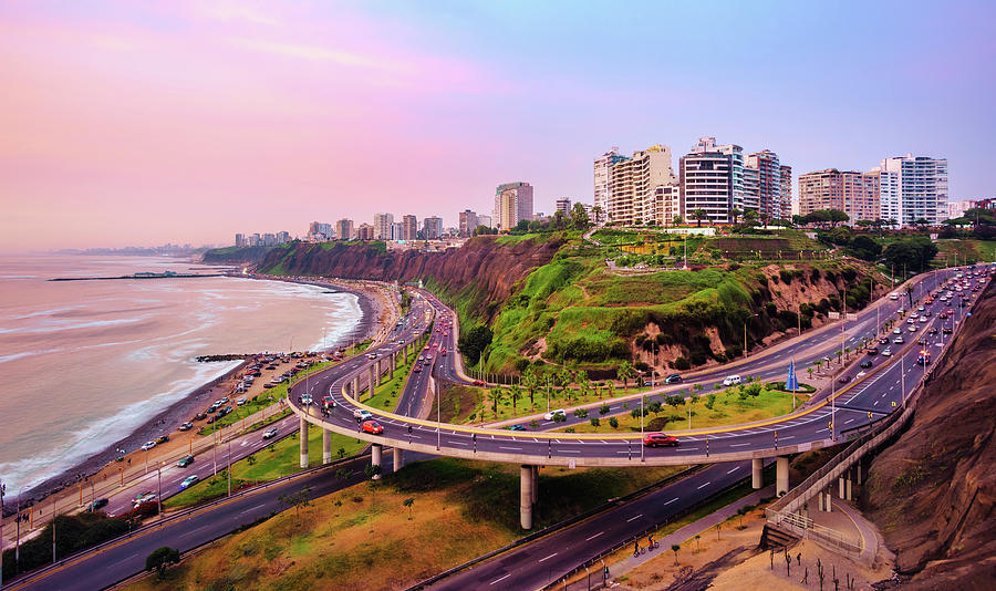 Miraflores Malecon in Lima, Peru Photograph by Boris Stroujko - Fine ...