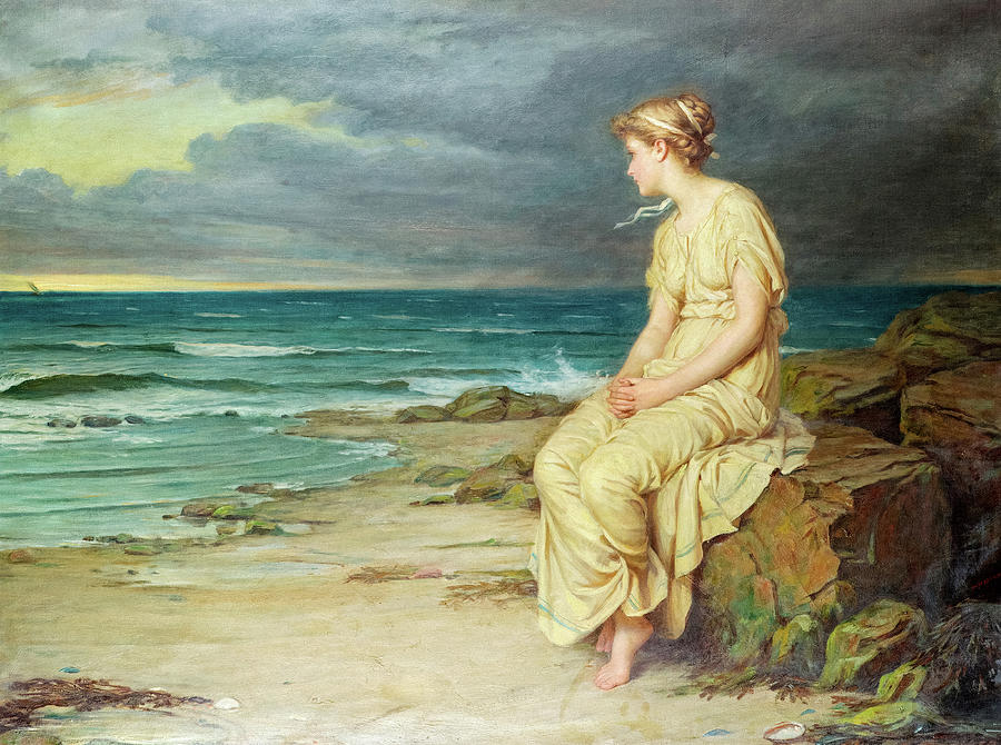 Miranda 1875 Painting By John William Waterhouse