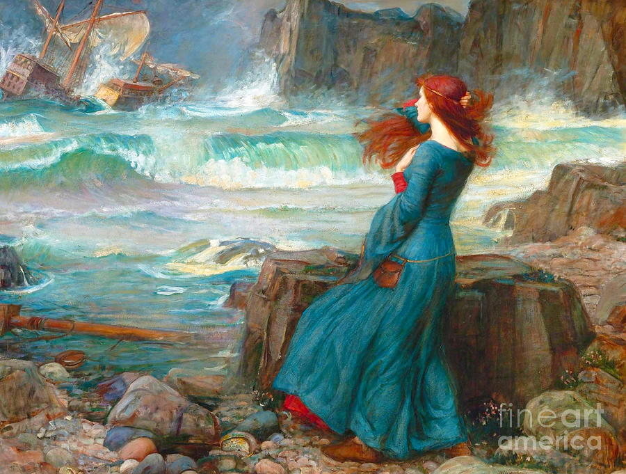 Miranda or The Tempest Painting by John William Waterhouse