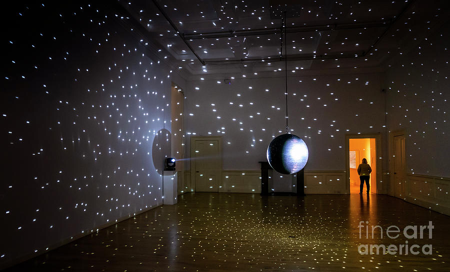 Abstract Photograph - Mirror Ball - An art installation in The Scottish National Gallery of Modern Art - Modern Art One -  by Neale And Judith Clark