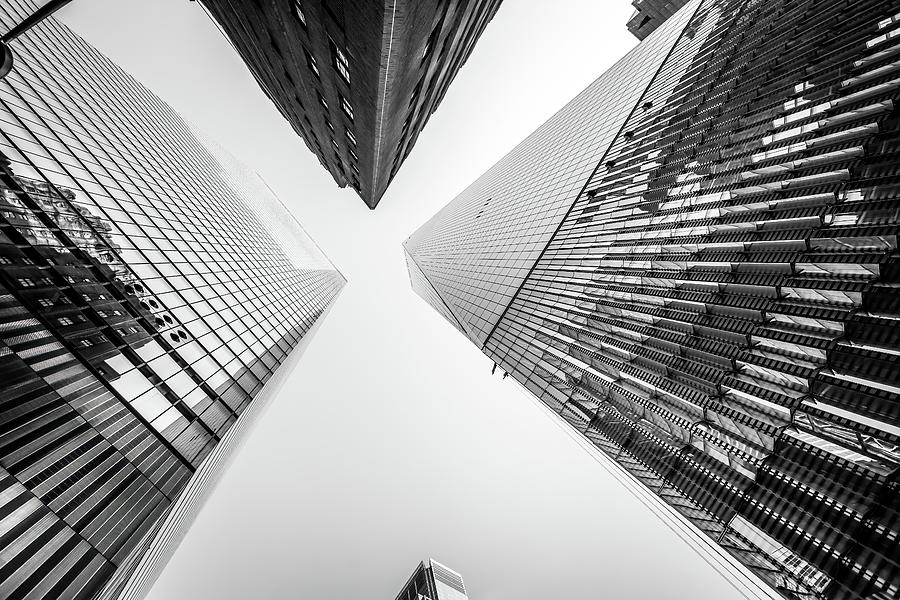 Mirror effect on buildings Photograph by Jean-Luc Farges