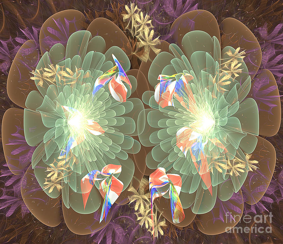 Mirror Fractal Flowers Lite Photograph by Jack Torcello
