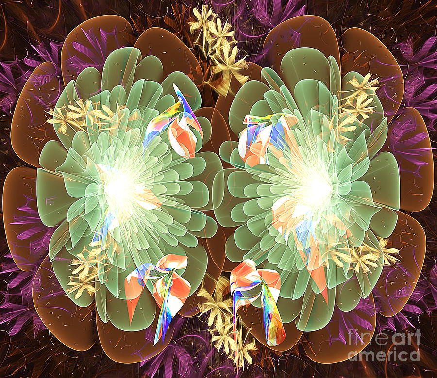 Mirror Fractal Flowers Saturated Photograph by Jack Torcello