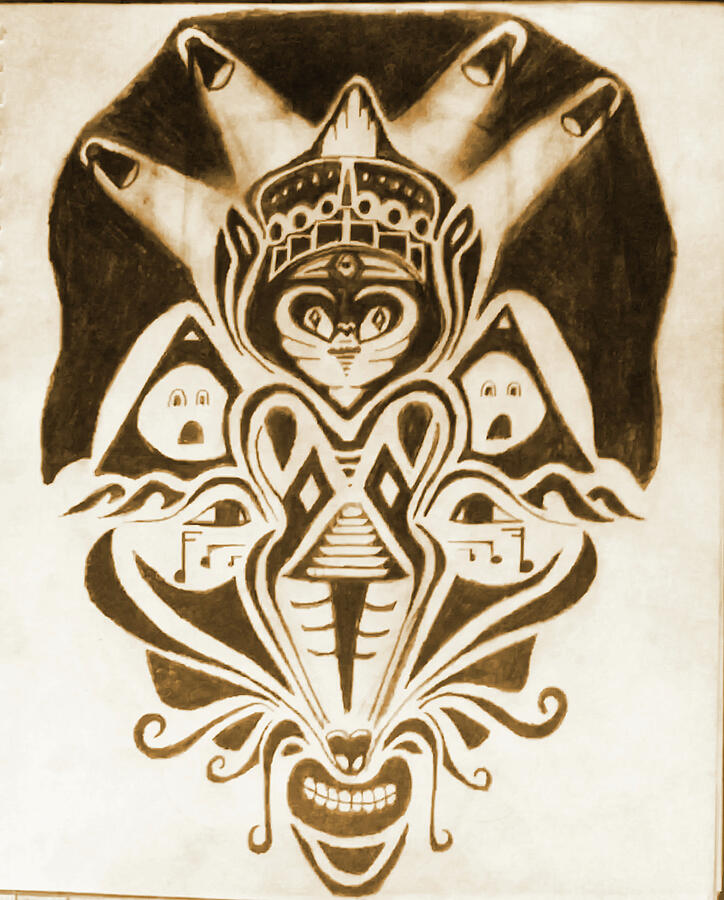 Mirror III Drawing by Jeff Malderez Mirror III Drawing by Jeff Malderez
