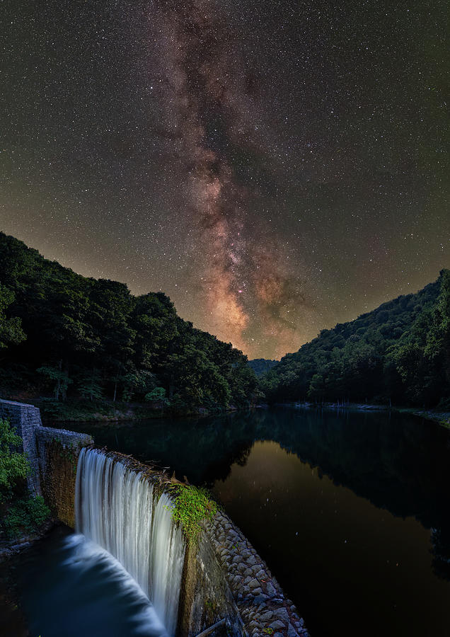 Mirror Lake and Milky Way Photograph by Hal Mitzenmacher