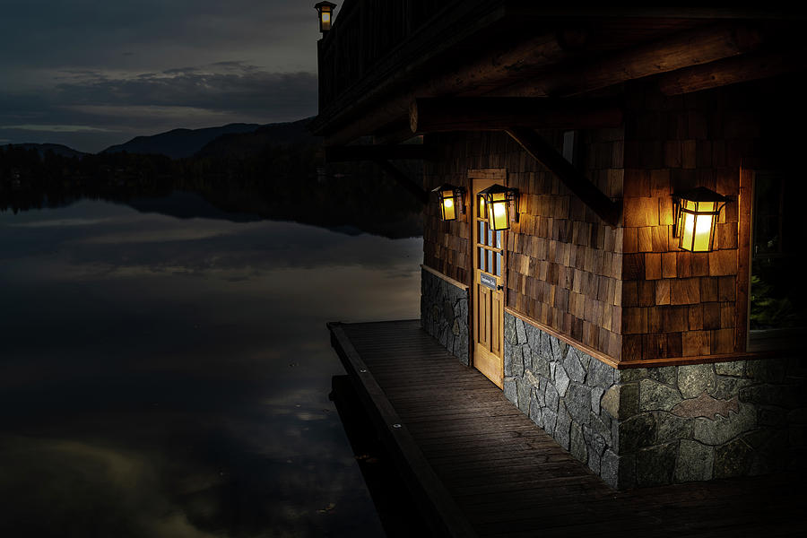 Mirror Lake Boat House Photograph by Dave Niedbala