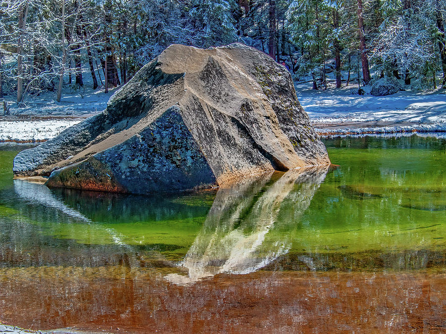 Mirror Lake Boulder Photograph by Bill Gallagher
