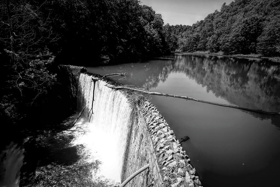 Mirror Lake in Arkansas Black and White Photograph by Judy Vincent