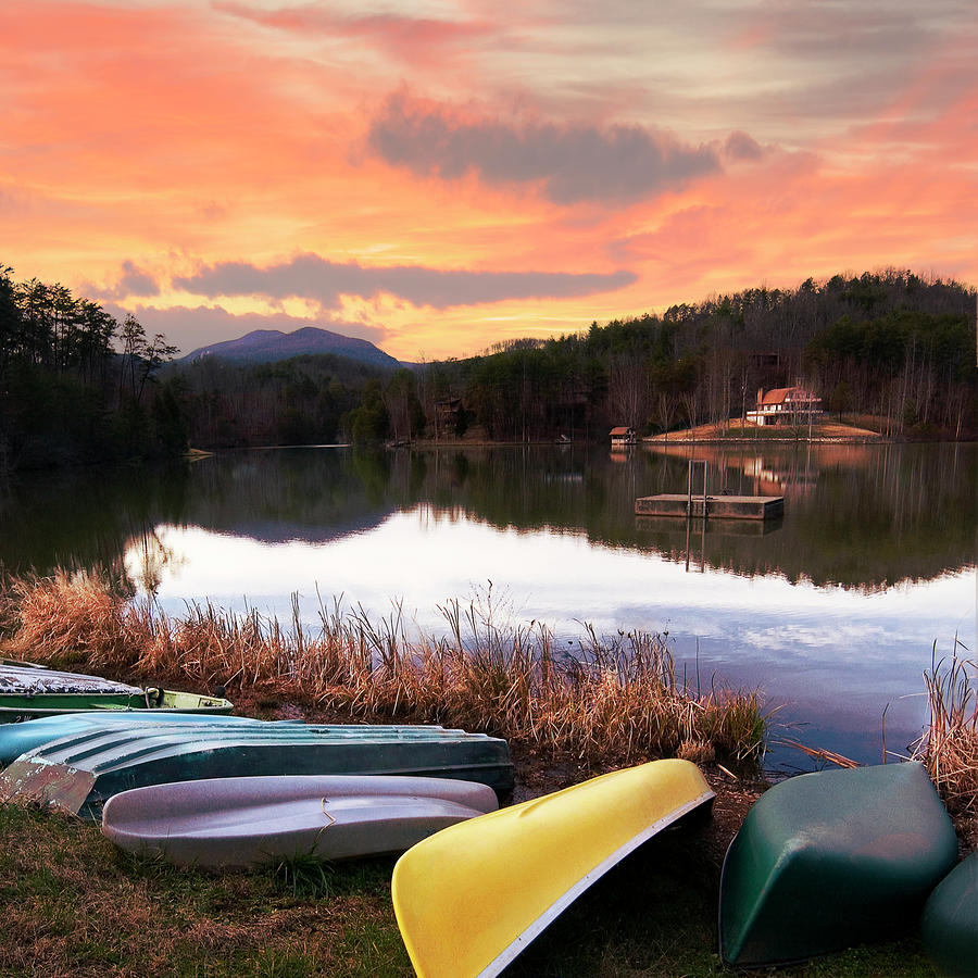 Mirror Lake NC Sunset Photograph by Bob Pardue
