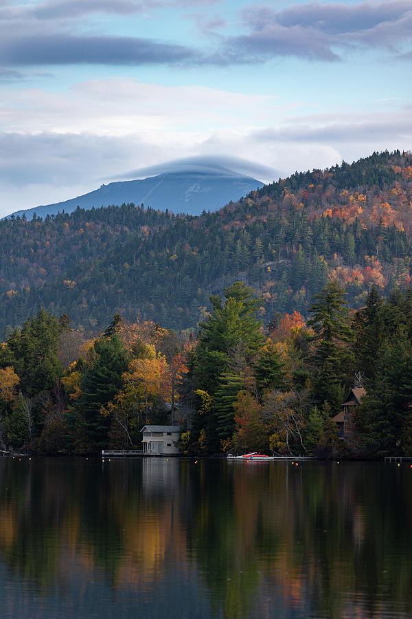 Mirror Lake with Whiteface Mountain  Photograph by Dave Niedbala