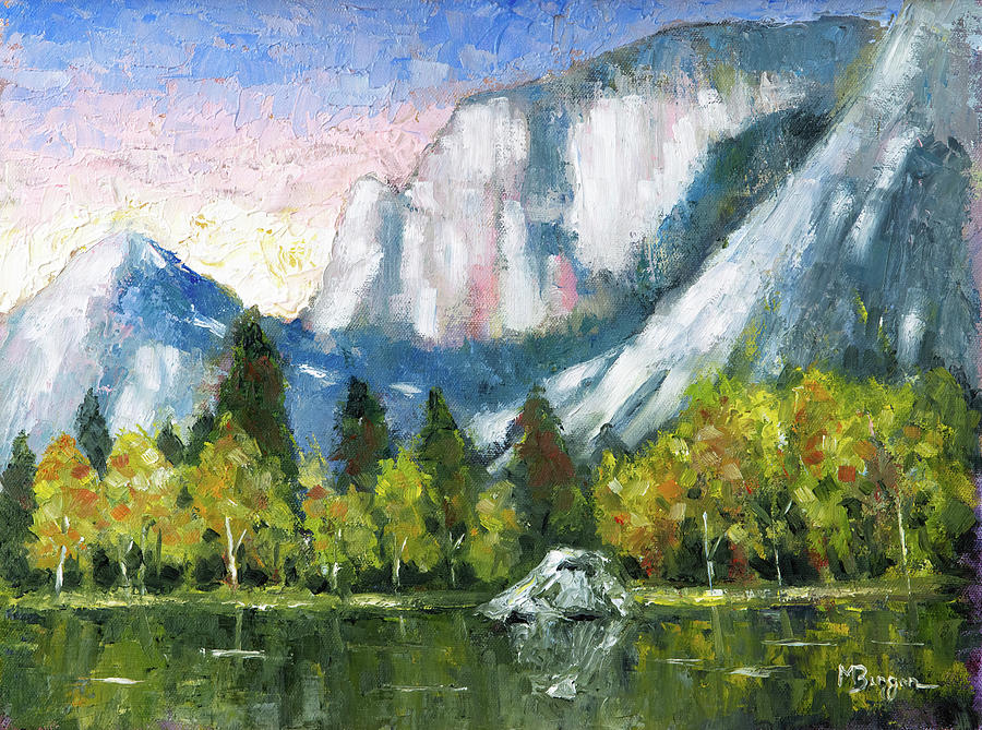 Mirror Lake, Yosemite Painting by Mike Bergen
