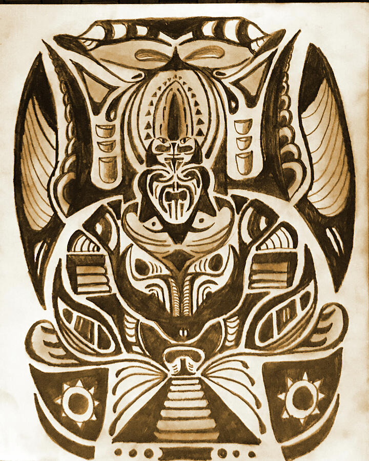 Mirror VII Drawing by Jeff Malderez Mirror VII Drawing by Jeff Malderez